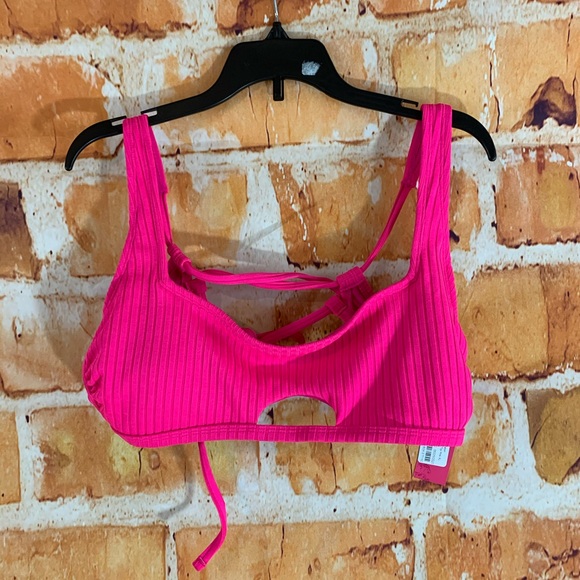 Juniors' Xhilaration Ribbed Front Cut Out Bikini - Picture 6 of 14